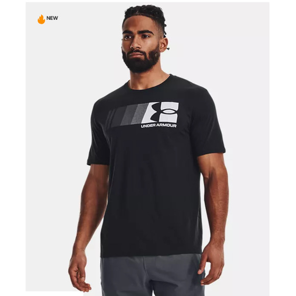 Under Armour Men's UA Fast Left Chest Short Sleeve T-Shirt Tee L Black Cotton - Picture 4 of 8